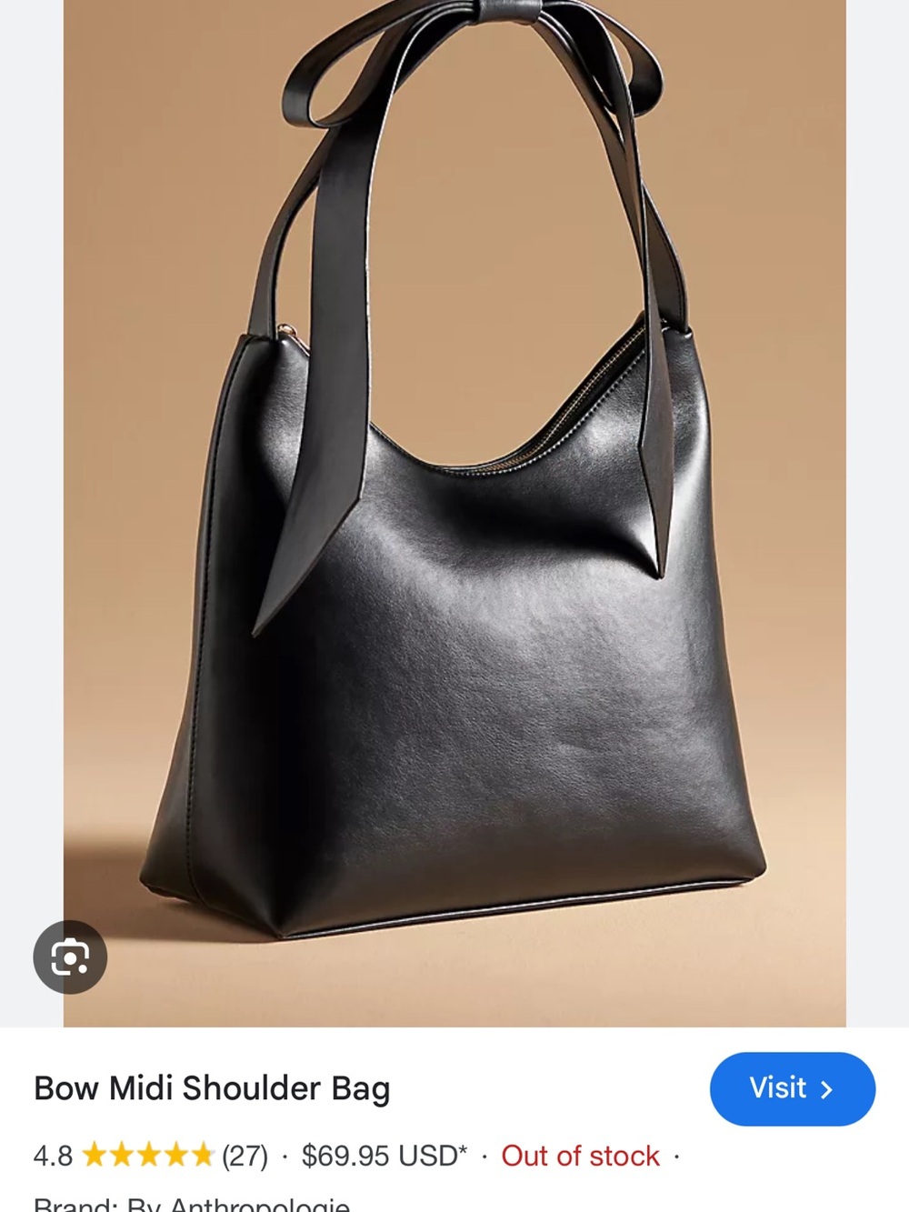 Bow Midi Shoulder Bag — Black Anthropologie